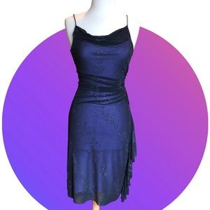City Triangles Purple and Black Semi Formal Dress